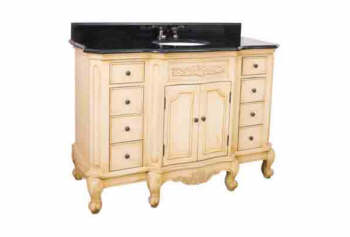Clairemont Buttercream 48in Vanity with Preassembled Top and Bowl