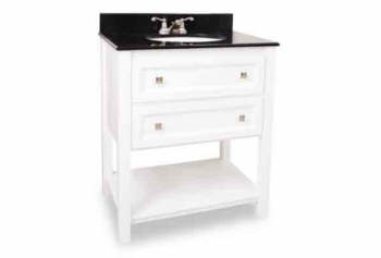 Adler White Vanity with Preassembled top and Bowl from Bath Elem