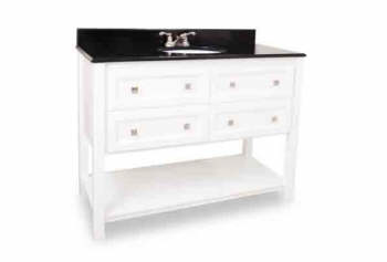 Adler White 48in Vanity with Preassembled Top and Bowl from Bath
