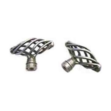 Birdcage Knob Antique Silver